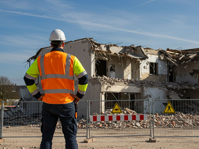 「安全第一」と責任ある解体工事を